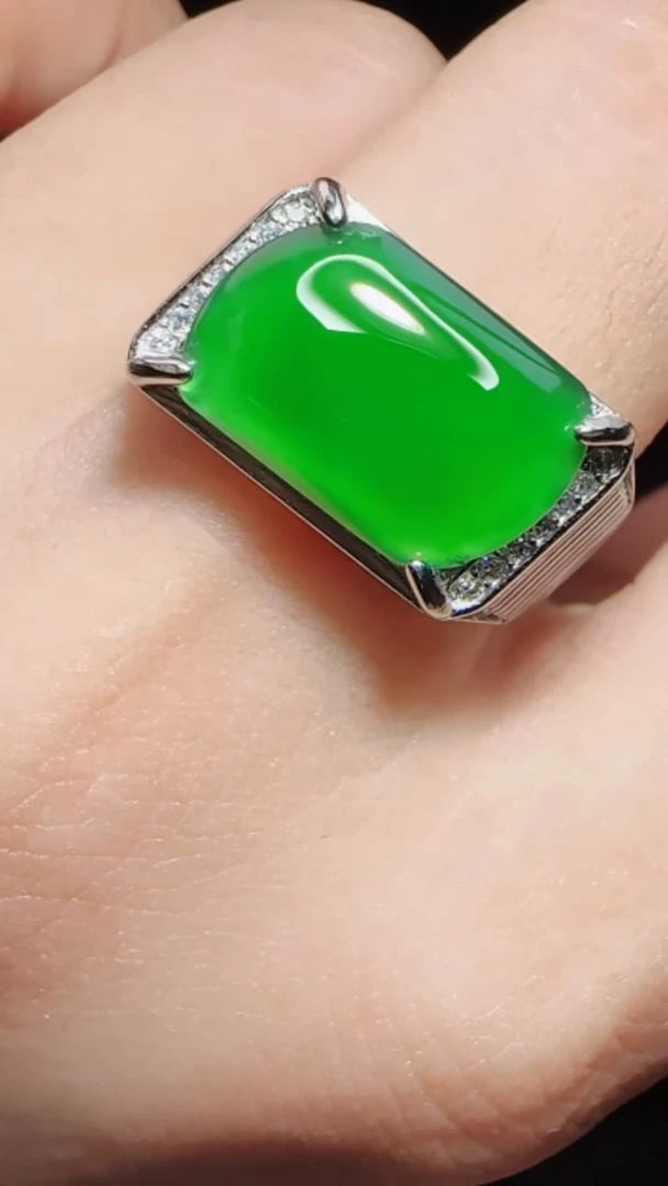 定制翡翠未镶嵌翡翠戒指21