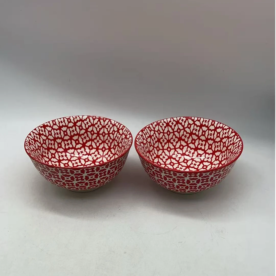 6519 面碗2个（口径15高7.5）陶瓷餐具C480
