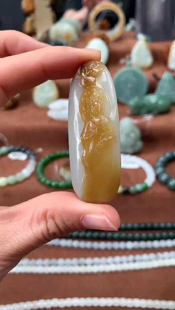 【闪购商品】和田玉颈饰未镶嵌和田玉随形雕刻件