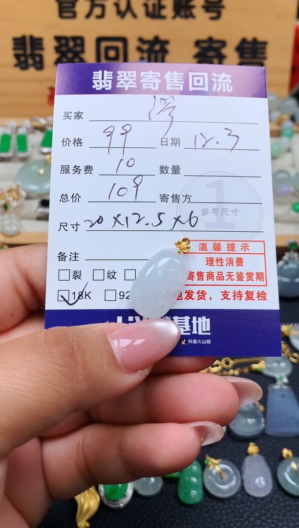 颈饰18K金镶嵌翡翠10151387