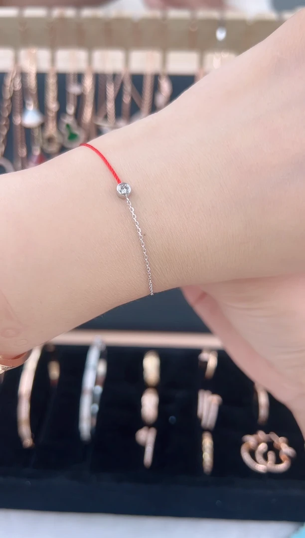 18K金镶嵌手链钻石泡泡手链