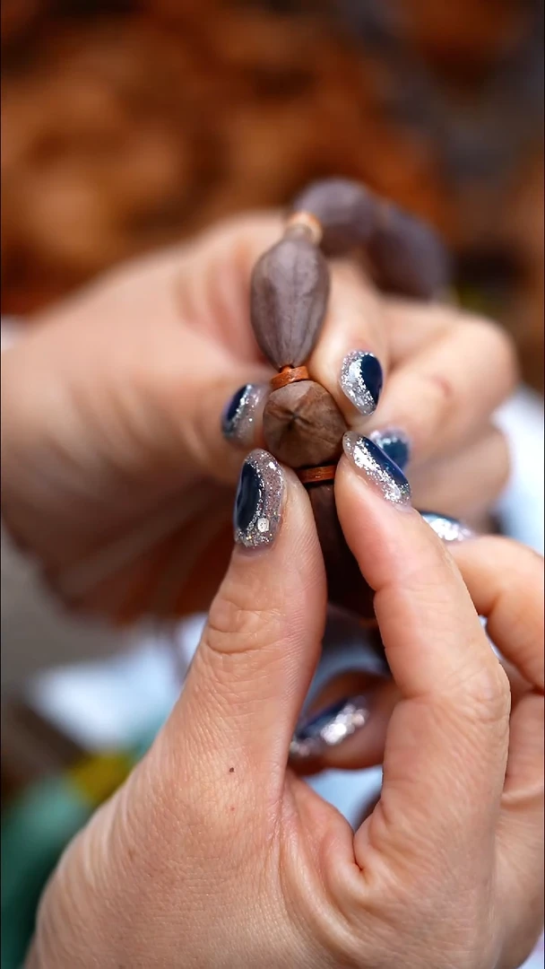手串/手链橄榄核原皮 四花紫皮紫肉