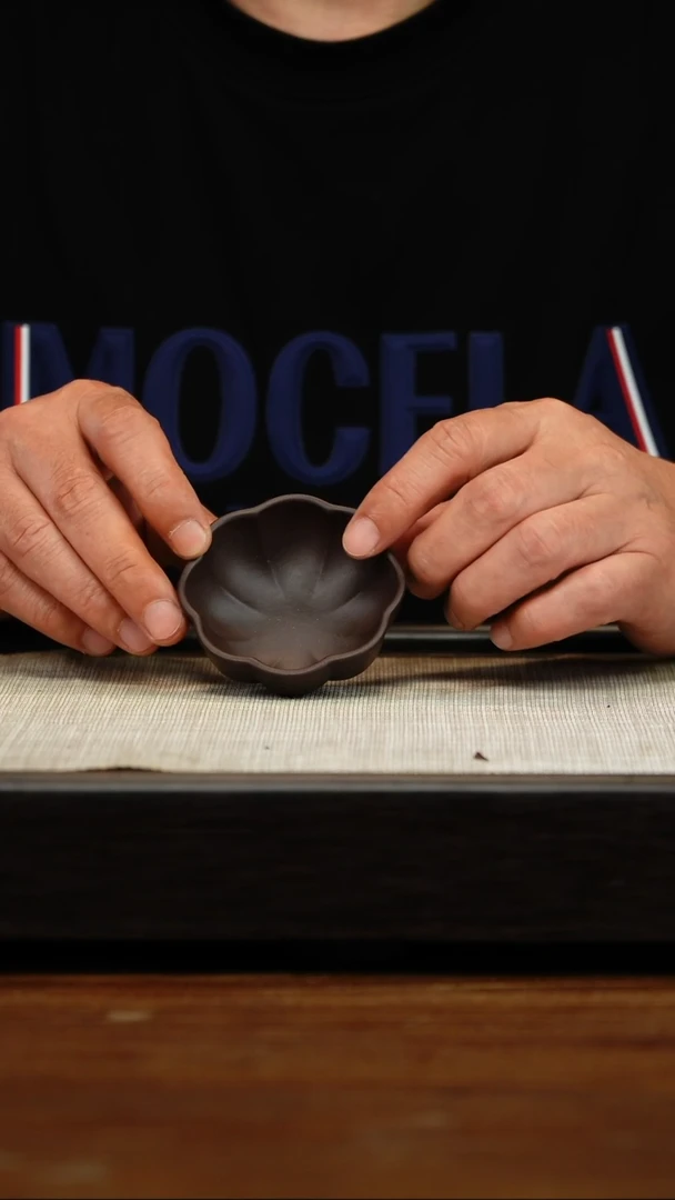 茶壶紫砂老紫泥莲花杯