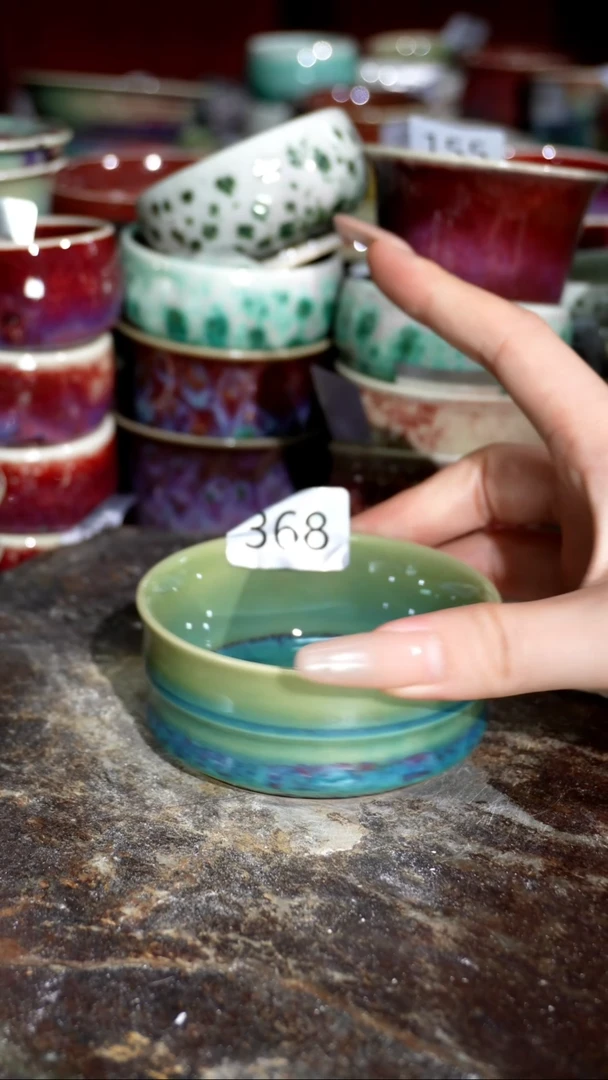 摆件精品窑变钧瓷茶器