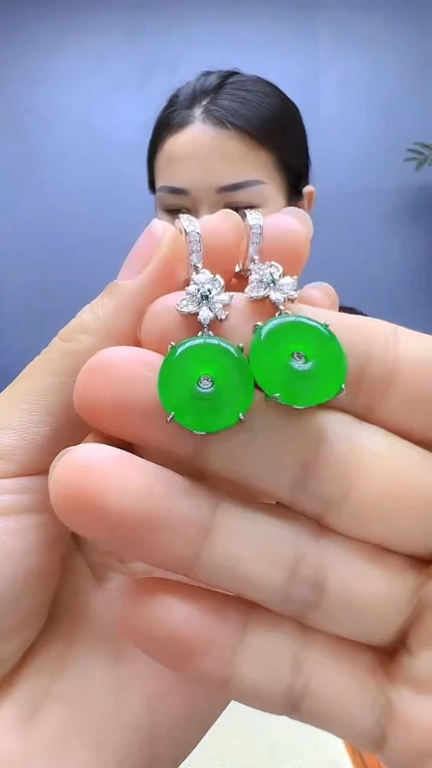 翡翠银S925镶嵌颈饰丹丹diy颈饰耳扣