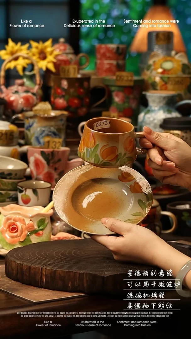 陶瓷景德镇高温釉下彩手工手绘款式@A0273@