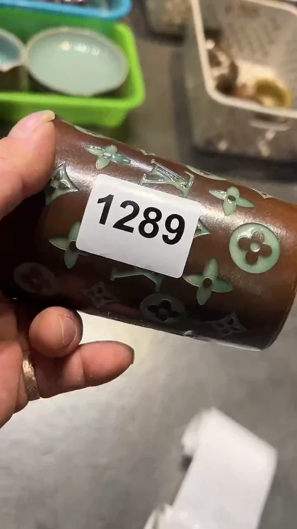 王*卿龙泉窑老花双釉奶茶杯不带盖微瑕就要1289