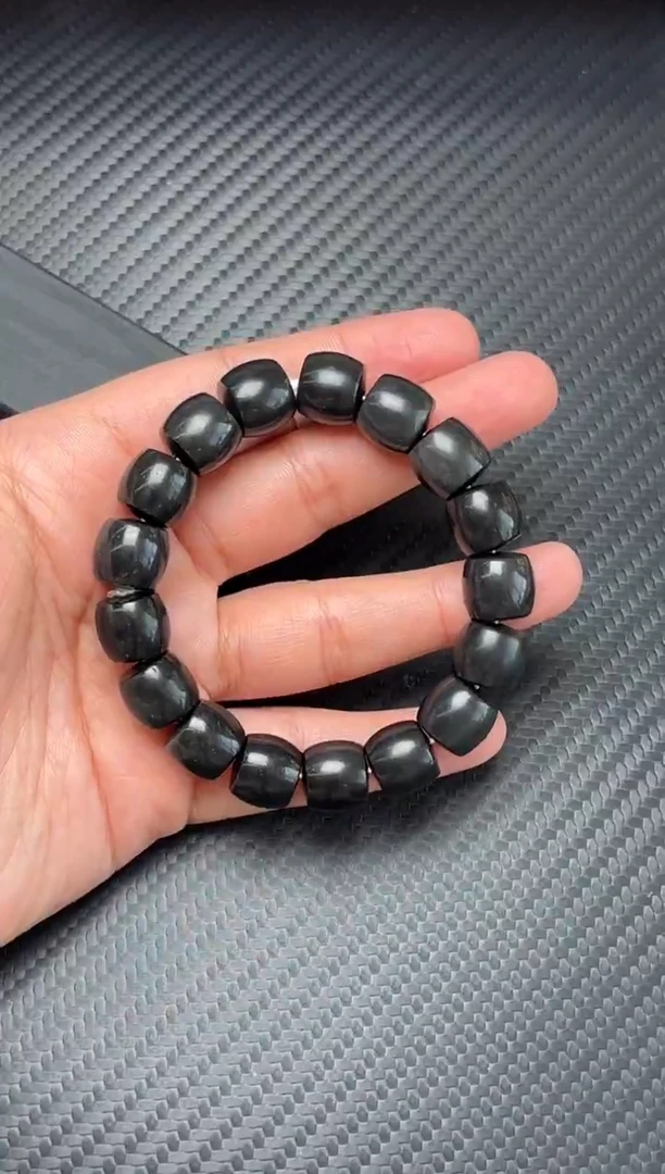 未镶嵌手串和田玉若羌毛毛矿微色差卡12mP