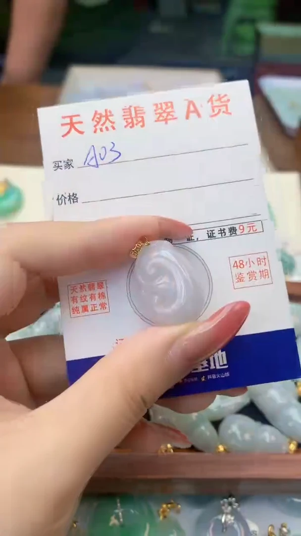 颈饰未镶嵌翡翠天然A货翡翠挂件