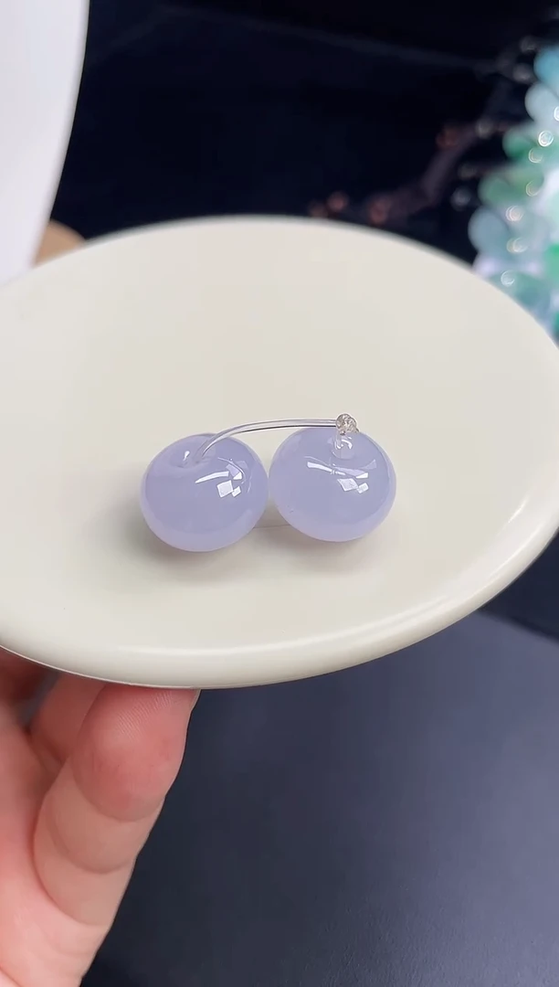 颈饰未镶嵌翡翠【34】一对 尺寸 16.4   11.5mm