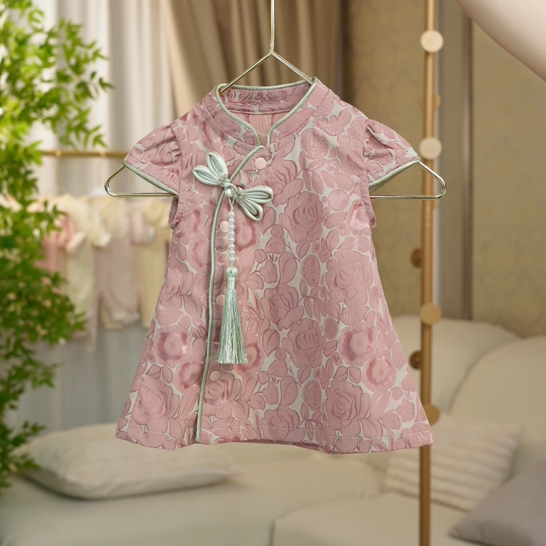 女婴童旗袍裙2025新款儿童夏季洋气改良汉服宝宝薄款中国风连衣裙