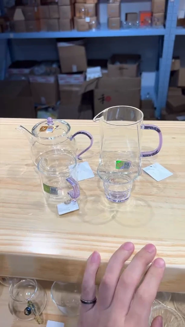 禾器-青云壶-浅紫色+瀚然浅紫+清禾杯浅紫1只+君怀杯浅紫1只