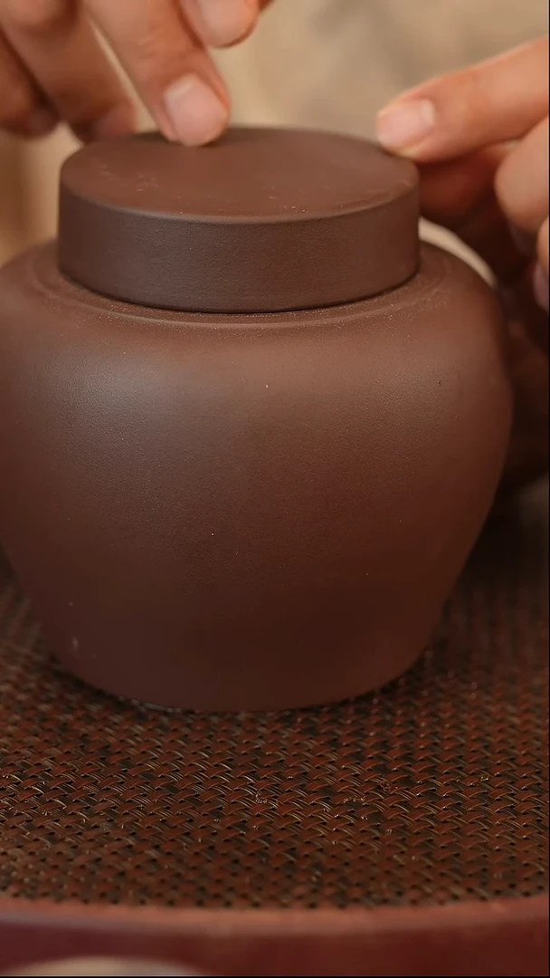 茶壶紫砂原矿手工制作茶叶罐