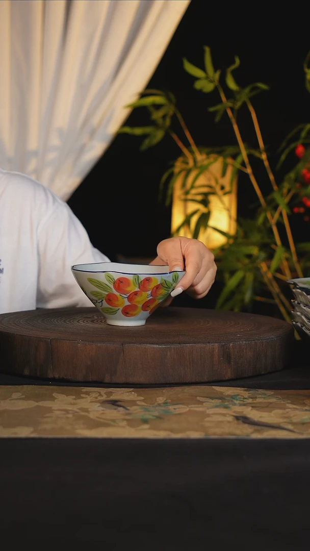 碗景德镇手工手绘高温釉下彩可进蒸箱烤箱微波炉洗碗机