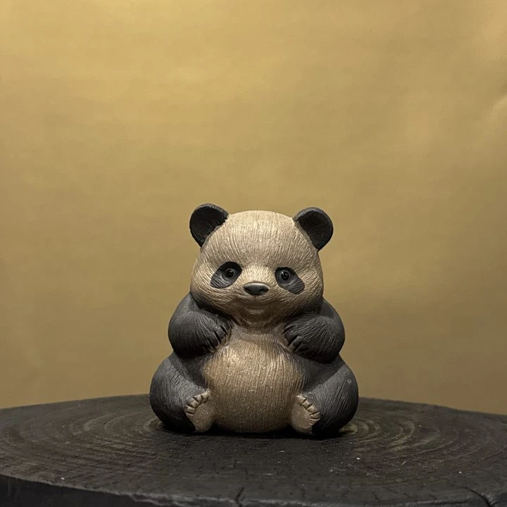 【古月壶来】I207紫砂“大熊猫”茶宠