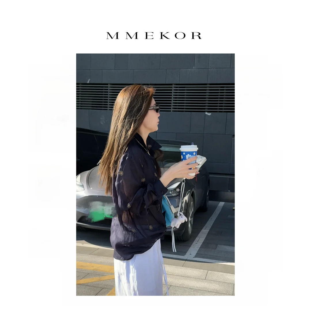 MMEKOR“蒲英飘舞”衬衫 2025新款职场不费力高级质感上衣 89370