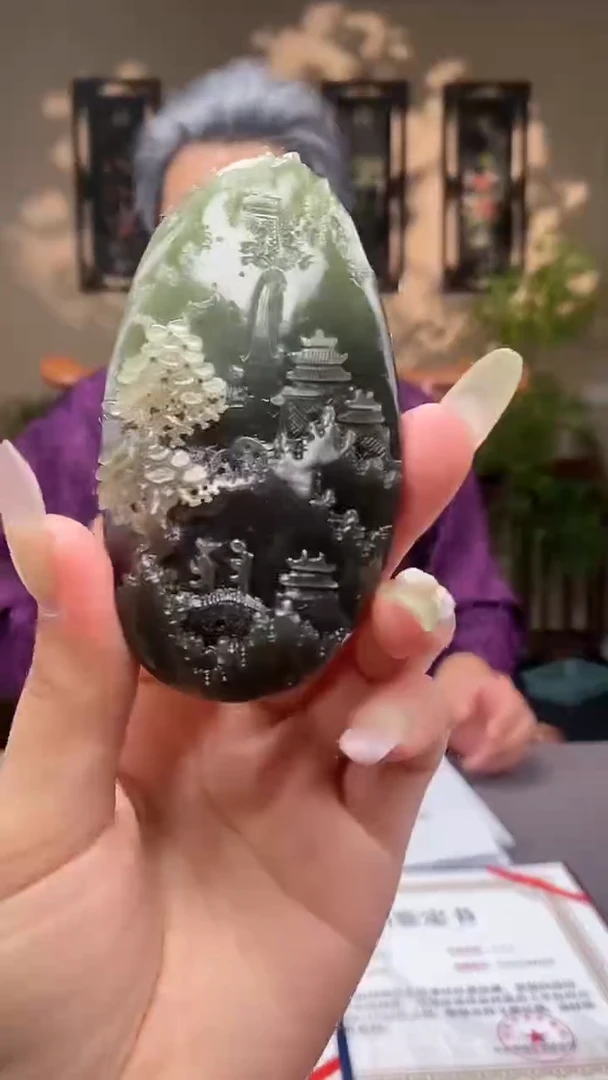 和田玉未镶嵌颈饰C554