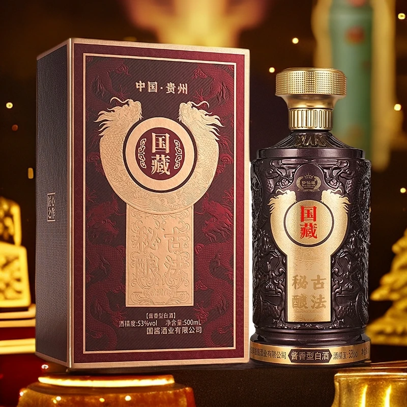 MENGXIANYUAN/梦仙缘国藏53°酱香型白酒500ML*1瓶装【H】