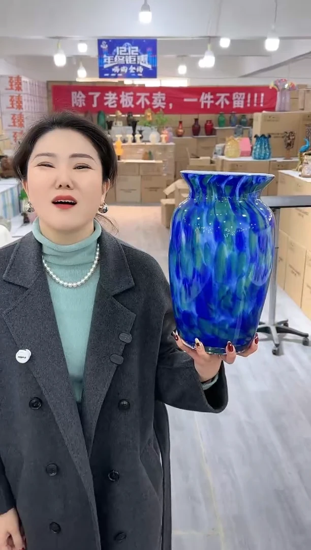 【闪购商品】琉璃椿野花器A早-18