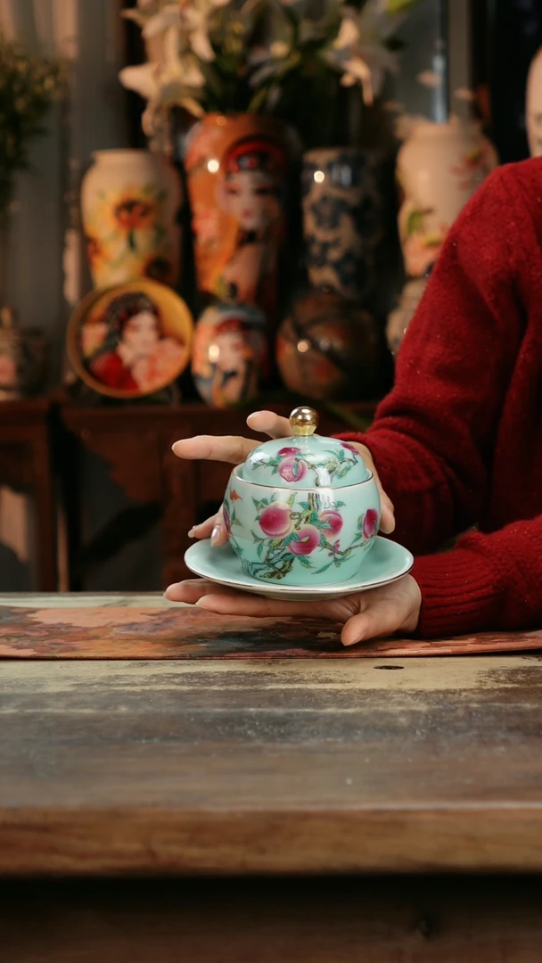 【闪购商品】瓷片景德镇纯手工釉下彩精品花瓶