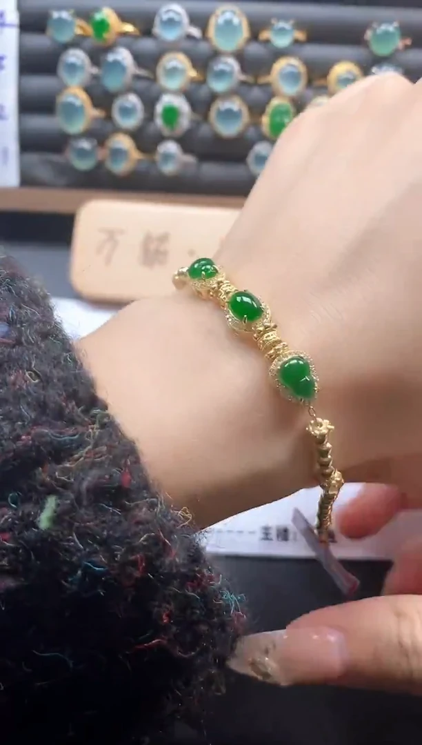 银S925镶嵌戒指翡翠51151