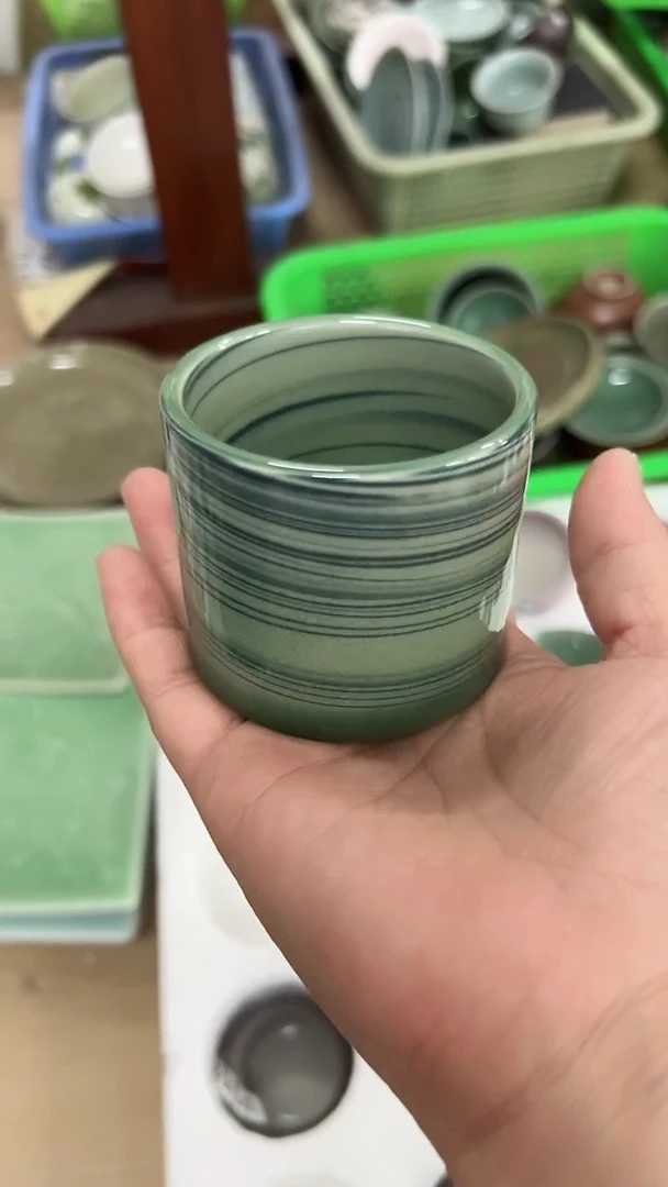 龙泉云间青瓷小米茶器
