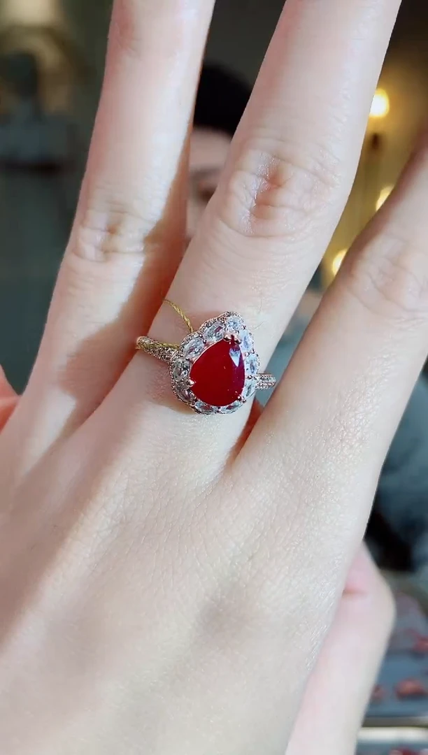 银S925镶嵌手饰红宝石手饰