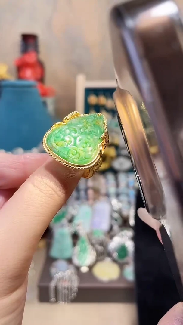 非遗手工花丝镶嵌戒指