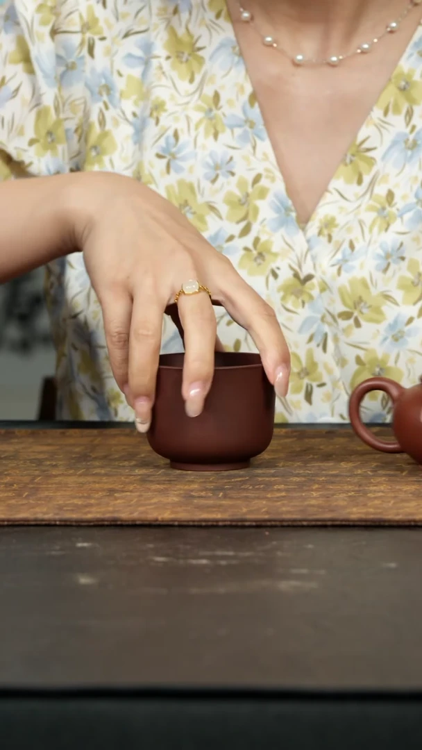 茶壶紫砂品茗主人杯 紫泥 120cc