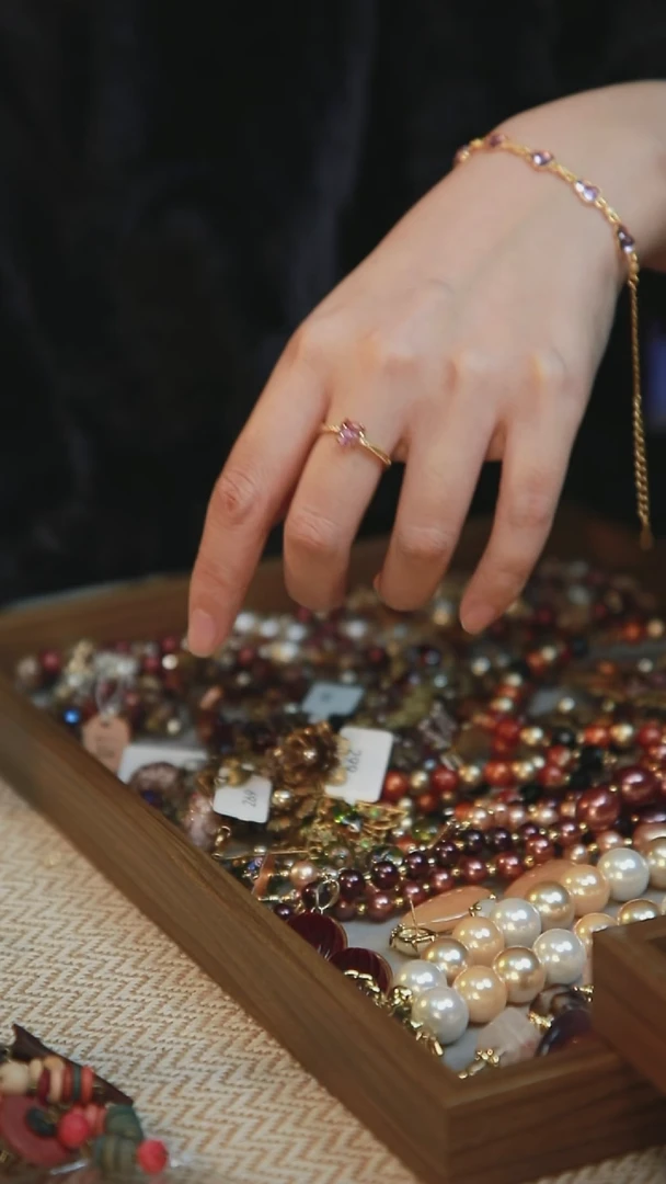 大理石合金手链+戒指