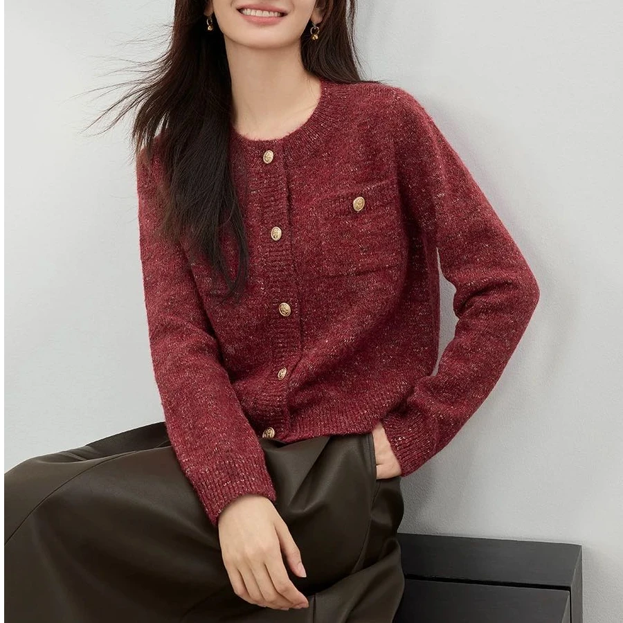 （96-100）品牌女装设计师新款百搭针织上衣牛仔裤半裙连衣裙外套