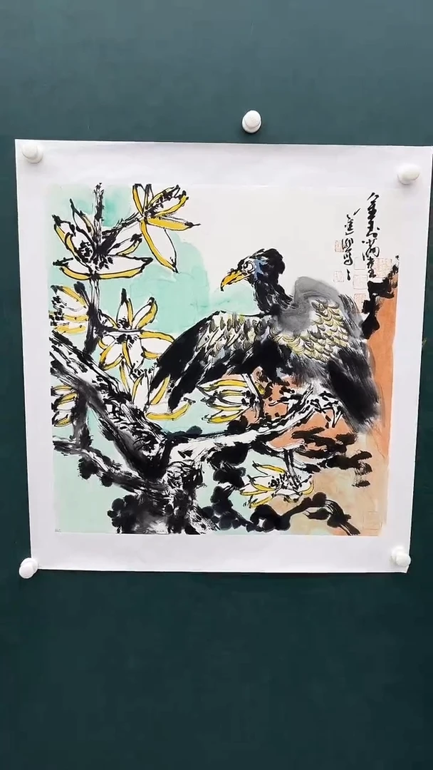 国画李进潮-4平尺-花鸟