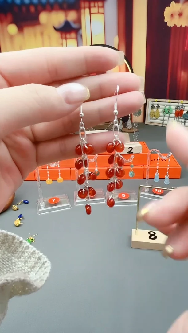 未镶嵌耳钉玛瑙/玉髓323