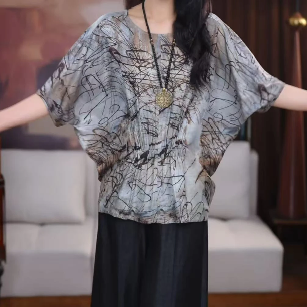 B【栀意】新中式原创设计复古夏季显瘦宽松国风休闲气质百搭上衣