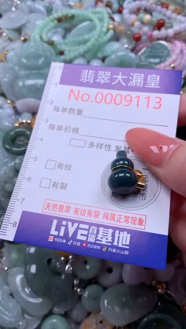 翡翠未镶嵌吊坠(不含链)9113