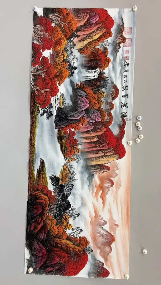 国画郑秀云 小六尺 鸿运当头