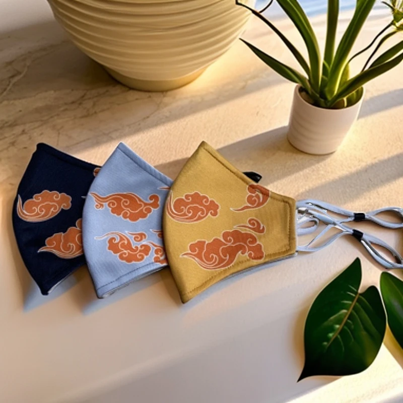 新中式印花祥云复古成人防尘口罩防晒口罩