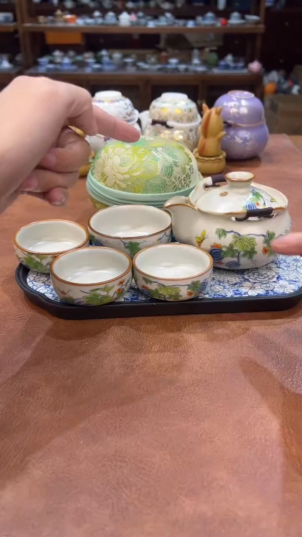 真的很便宜会开片的旅行茶具