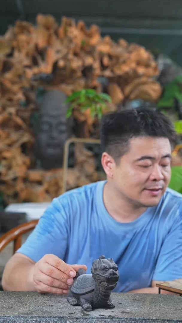 完全开放摆件龙龟