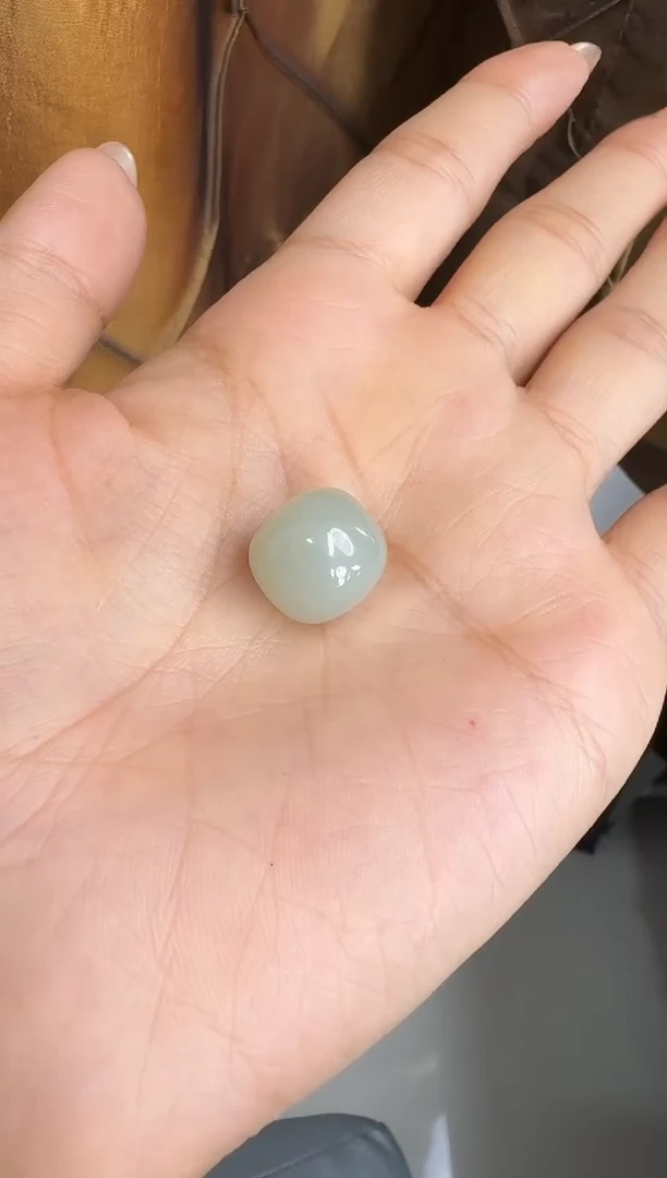 手串未镶嵌和田玉钱*多且末近矿微色差卡14单珠