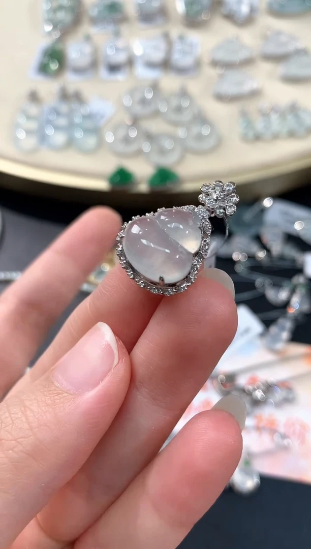 翡翠18K金镶嵌吊坠(不含链)A193|5999