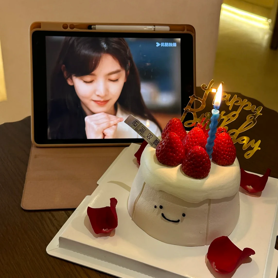 难哄桑延温以凡同款草莓生日蛋糕全国同城配送抖音附近店送货上门