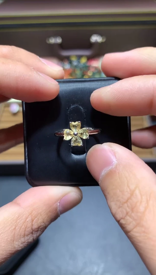 【闪购商品】黄晶戒指未镶嵌T21【多样性发其一】