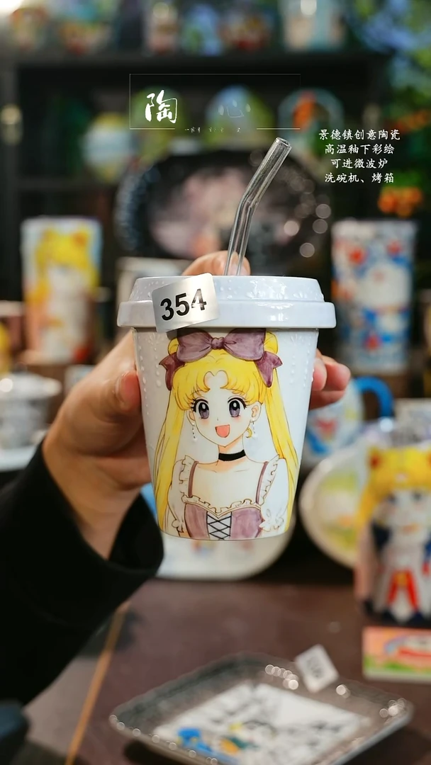 景德镇高温釉下彩纯手工手绘354