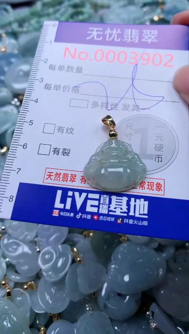 翡翠未镶嵌吊坠(不含链)3902