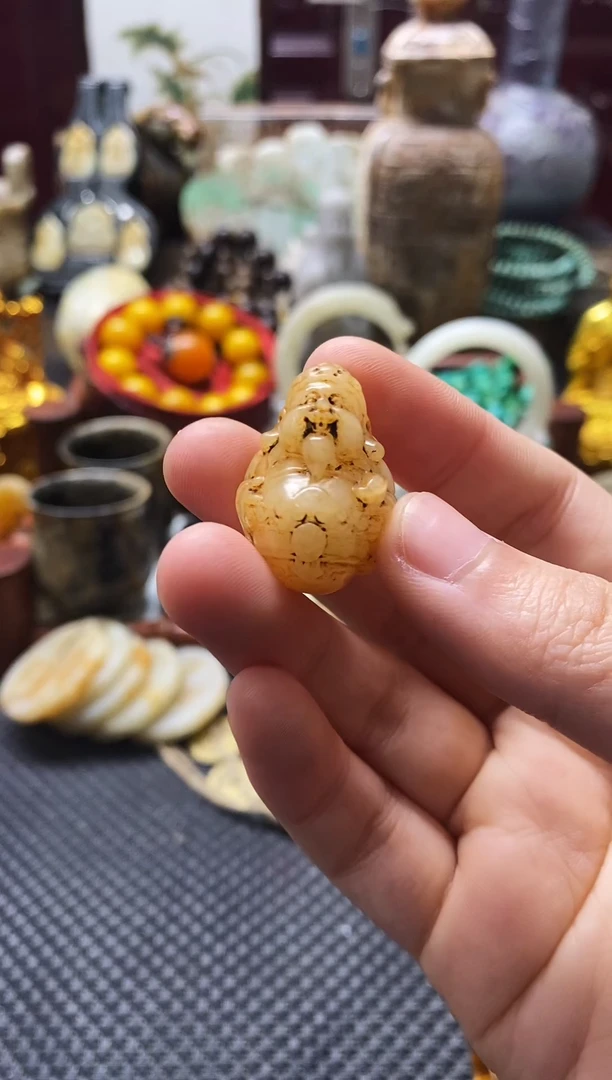 未镶嵌和田玉挂件财神