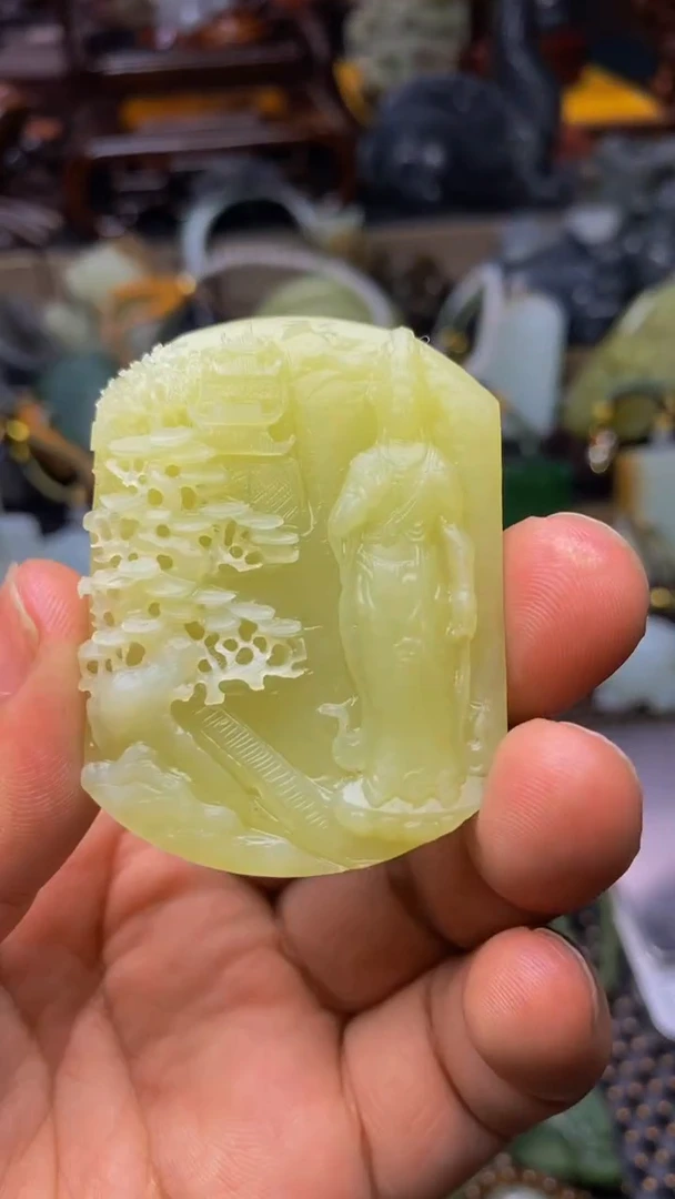 和田玉未镶嵌挂件1