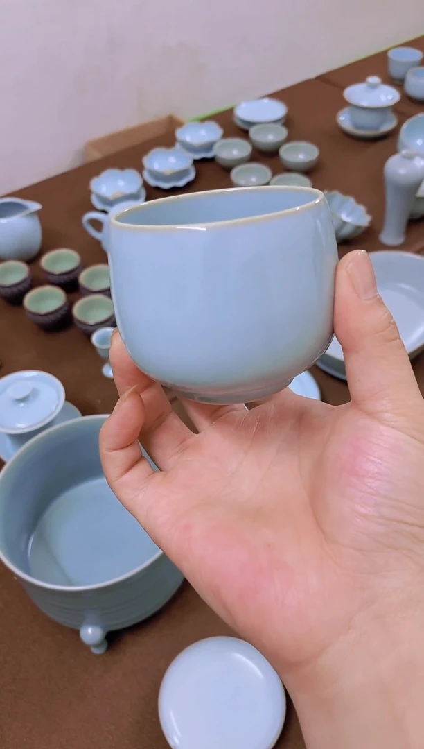 杯子杯子全品—原矿原釉天青龙蛋杯