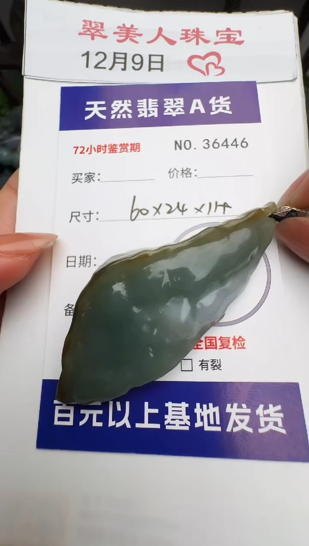 颈饰未镶嵌翡翠原石36446