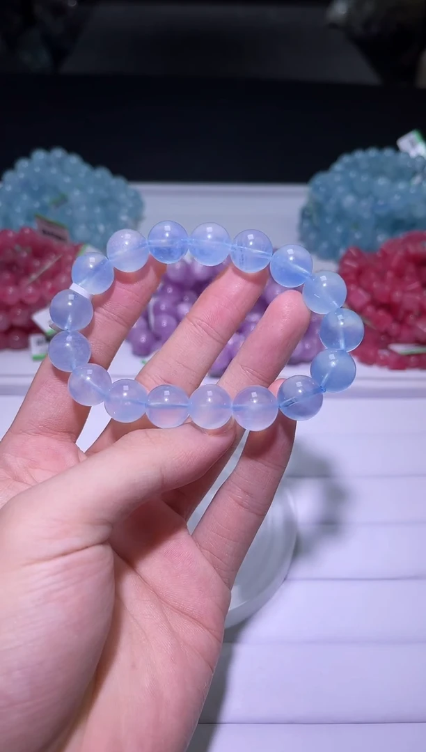 1海蓝宝石（处理）X024-12mm海蓝宝单圈-多样性发其一